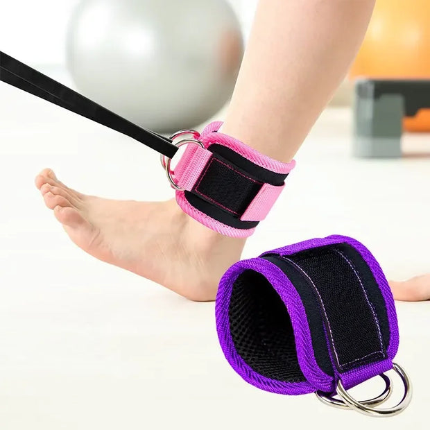 Fitness Ankle Straps Adjustable D-Ring Support Cuffs Gym Leg Strength Workouts Pulley With Buckle Sports Guard Safety Abductors