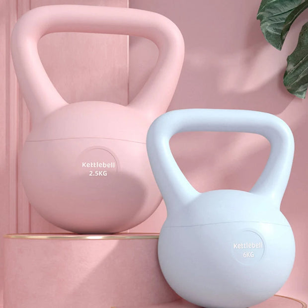 Yoga Kettle Bells Women Fitness Anti-Fall Kettle Bells Frosted Handle Sweat Not Smooth Firm Pvc Soft Material Fitness Equipment
